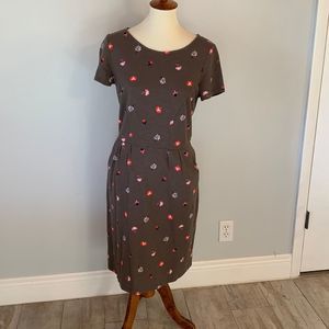 [Boden] Green Floral Pattern Dress - Size 6
